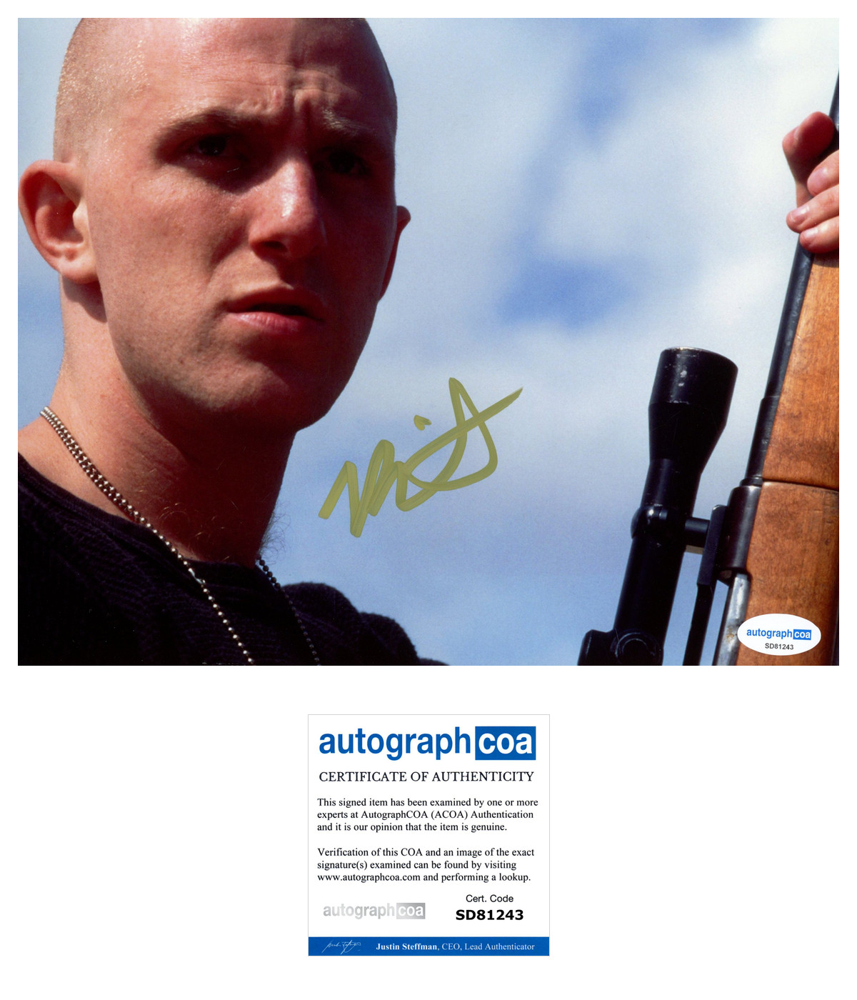 * MICHAEL RAPAPORT * signed 8×10 photo * HIGHER LEARNING * ACOA *