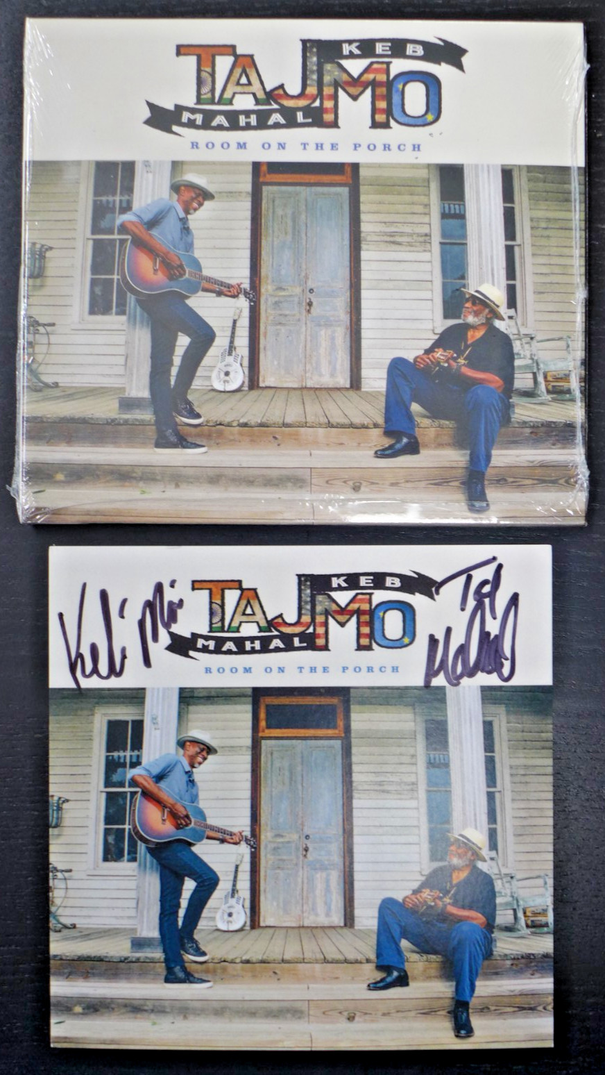 TAJ MAHAL KEB MO AUTOGRAPHED ROOM ON THE PORCH SIGNED ART CARD NEW SEALED CD