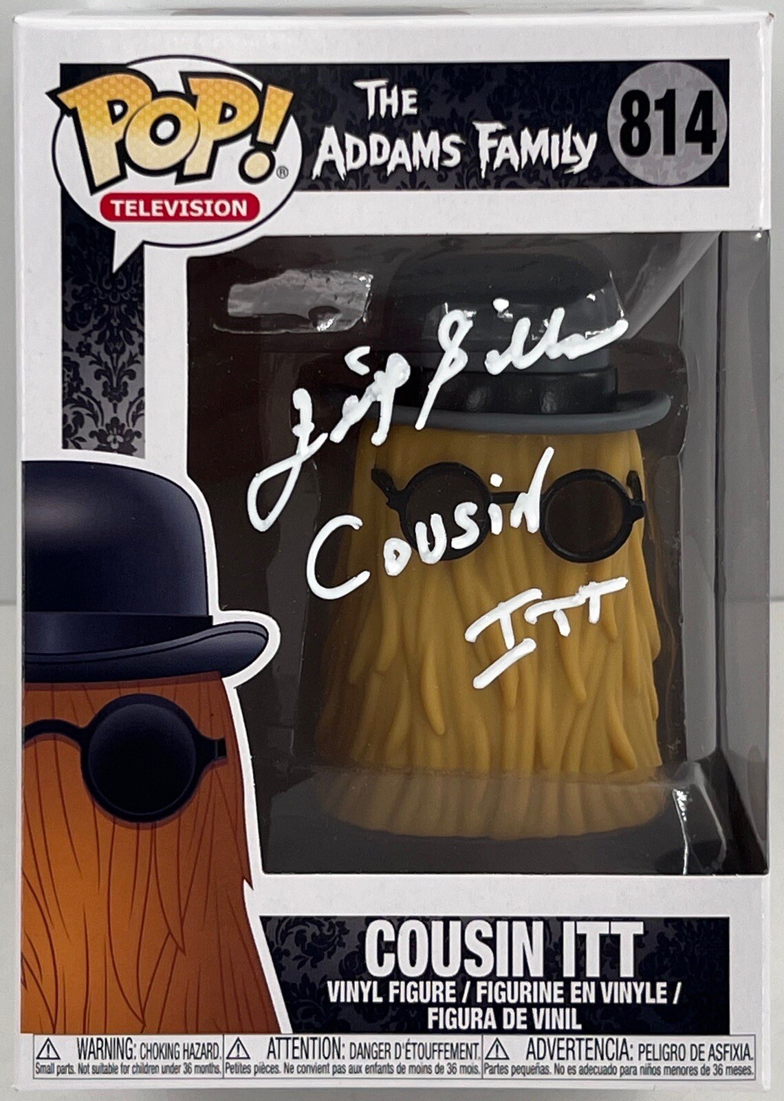 Felix Silla Signed Funko Pop #814 w/ “Cousin Itt” JSA