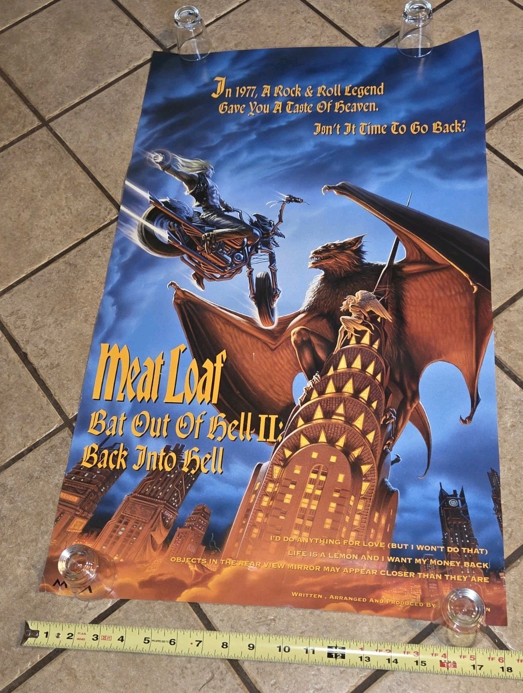 MEATLOAF Bat Out of Hell II 18×30 original record/cd store promo poster MCA 1993