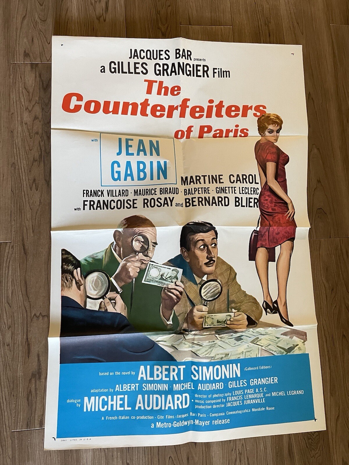 THE COUNTERFEITERS OF PARIS (1961) Original One Sheet Movie Poster – Jean Gabin