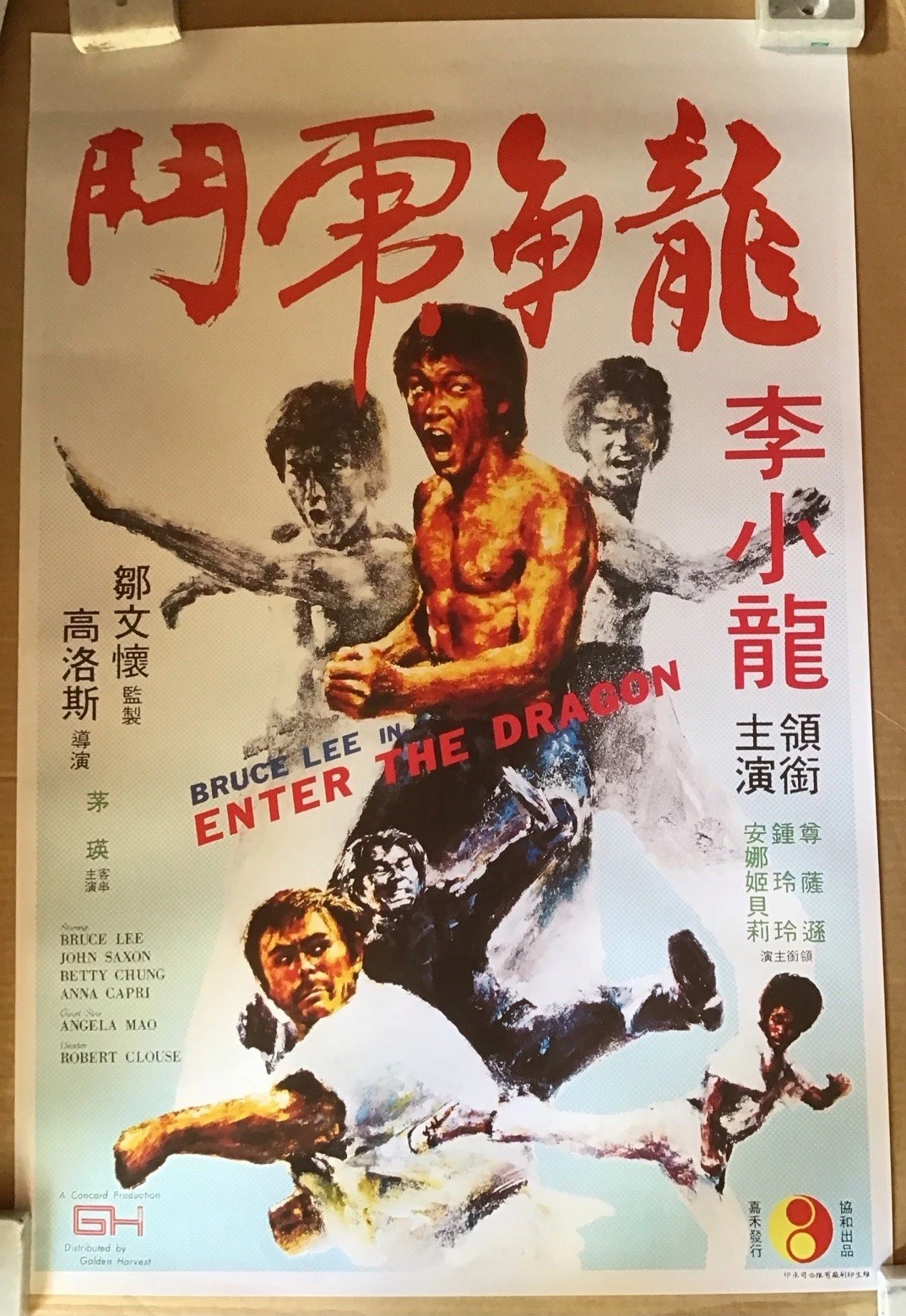 Bruce Lee Enter The Dragon Kung Fu Movie Reproduction Poster