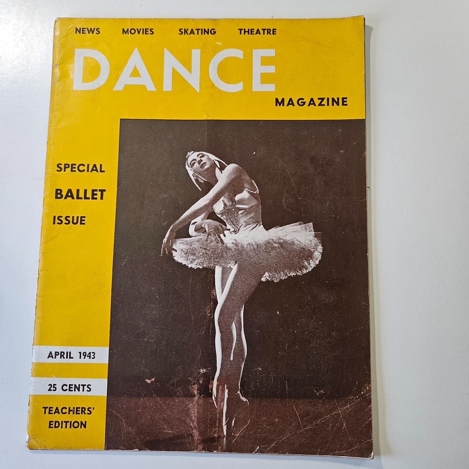 Rare April 1943 Dance Magazine All Types Dance + Studio Ads Etc Ballet Jazz