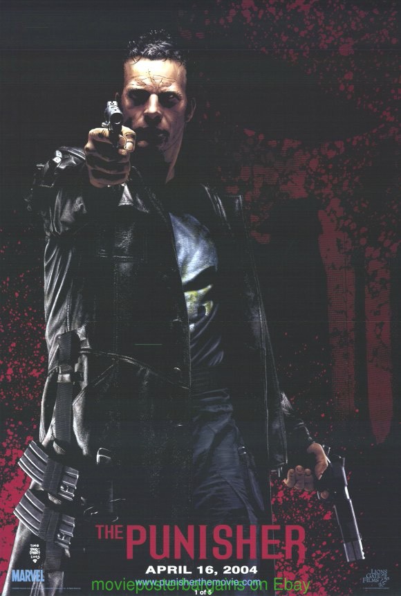 THE PUNISHER MOVIE POSTER Original SS 27×40 Cartoon Adv. StyleTHOMAS JANE 2004