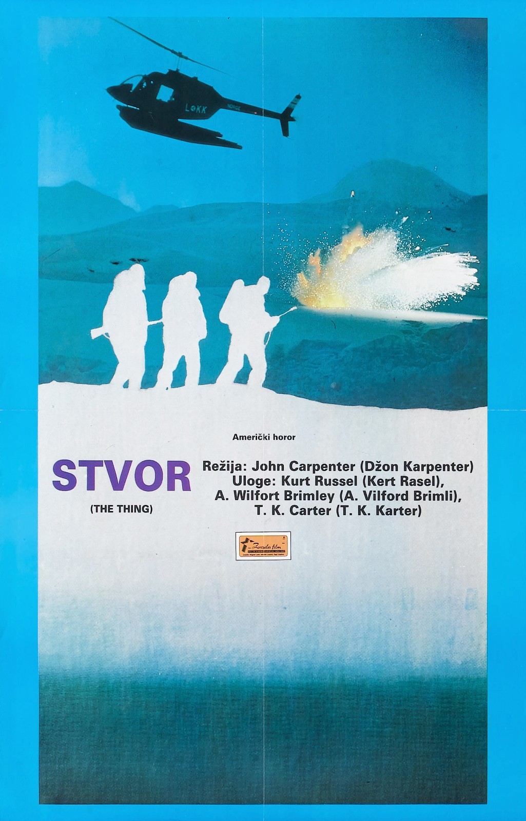 THE THING Movie Poster Horror Slovenian (1982)