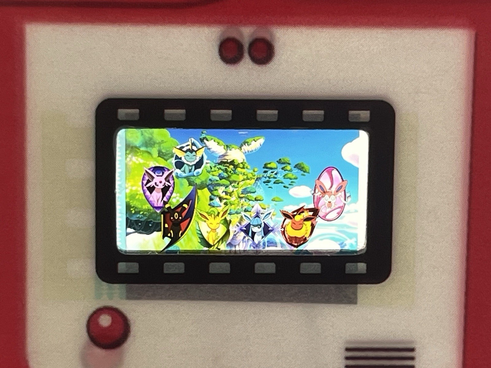 FSA Pokémon Eevee Evolutions Mounted Authentic Animation Film Cell Display