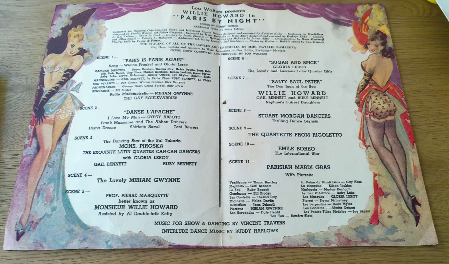 C1940 advertising mailer program LATIN QUARTER RESTAURANT/THEATRE NYC risque gal