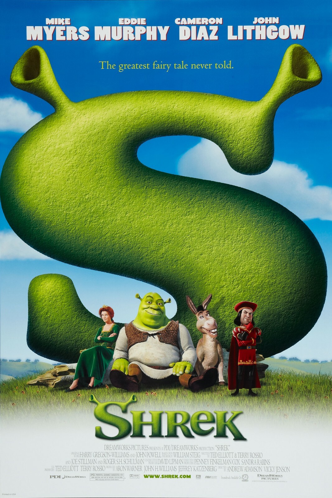 Shrek movie poster (a) – Mike Myers, Cameron Diaz – 11 x 17 inches