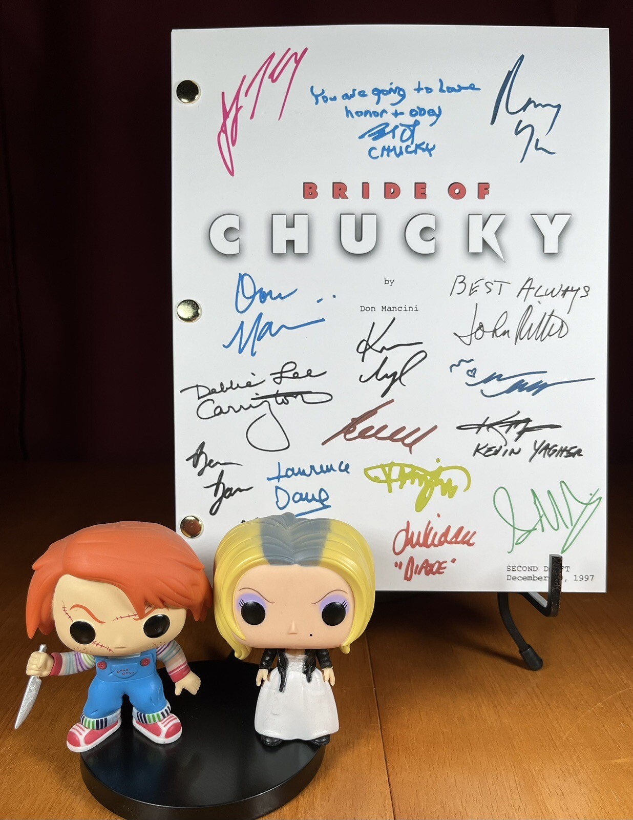 Bride of Chucky Script Signed- Autograph Reprints- 121 Pgs- Child’s Play- Horror