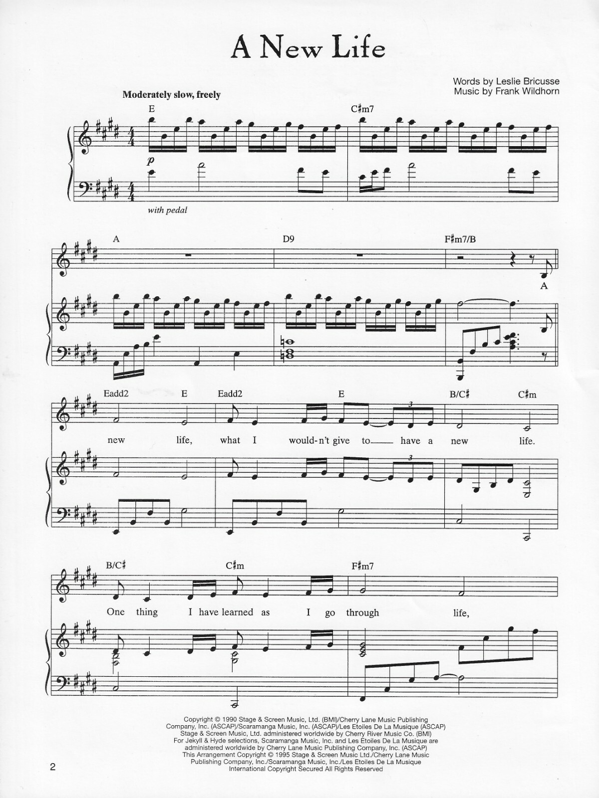 Linda Eder “JEKYLL and HYDE” Frank Wildhorn / Leslie Bricusse 1995 Sheet Music
