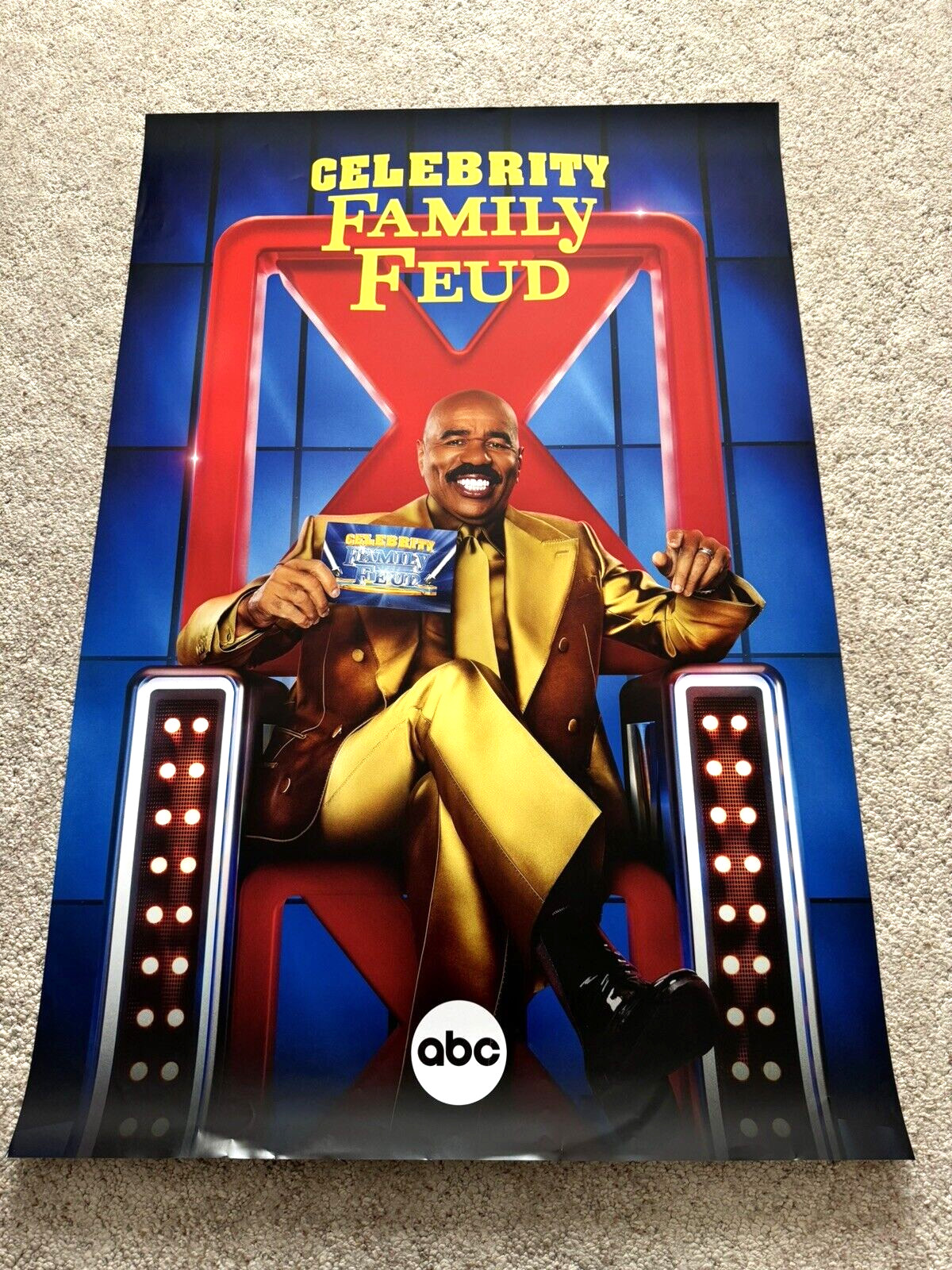 ABC Celebrity Family Feud TV Show Promo Poster 27×40 Steve Harvey