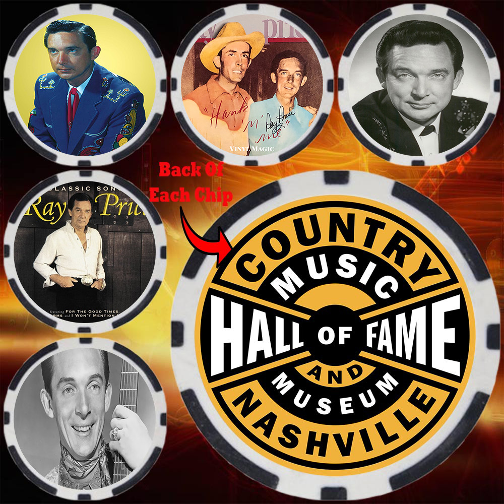 RAY PRICE #3 – COUNTRY MUSIC HALL OF FAMER – COLLECTABLE COIN SET (5)