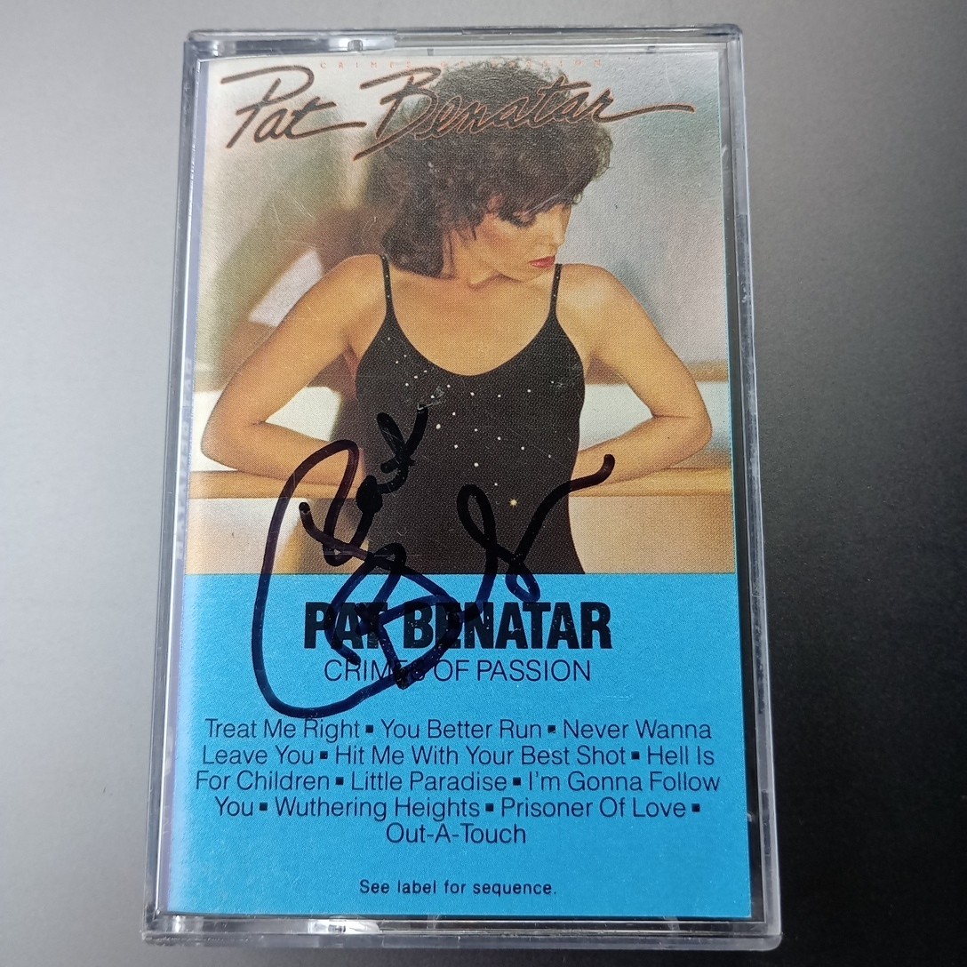 Pat Benatar Crime Of Passion Signed Autograph Cassette Tape With COA