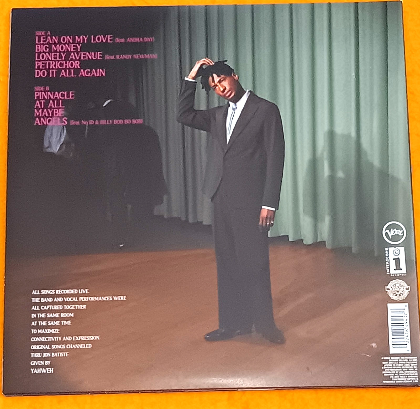 JON BATISTE SIGNED FRAMED BIG MONEY ALBUM INSERT w/ JACKET & VINYL – J.S.A. Cert