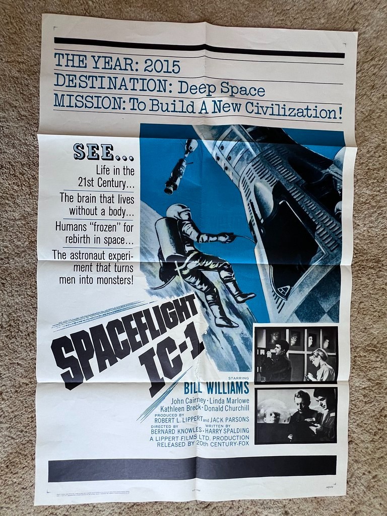 Spaceflight IC-1 1965 Movie Poster 27×41 Bill Williams Kathleen Breck