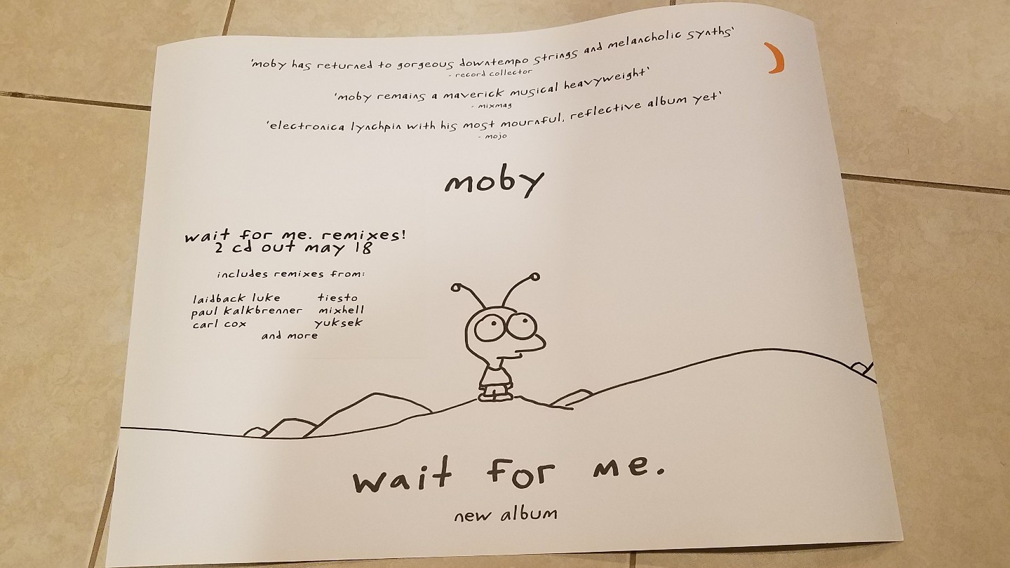 Moby poster – Wait For Me – ” x 24″ (inches)