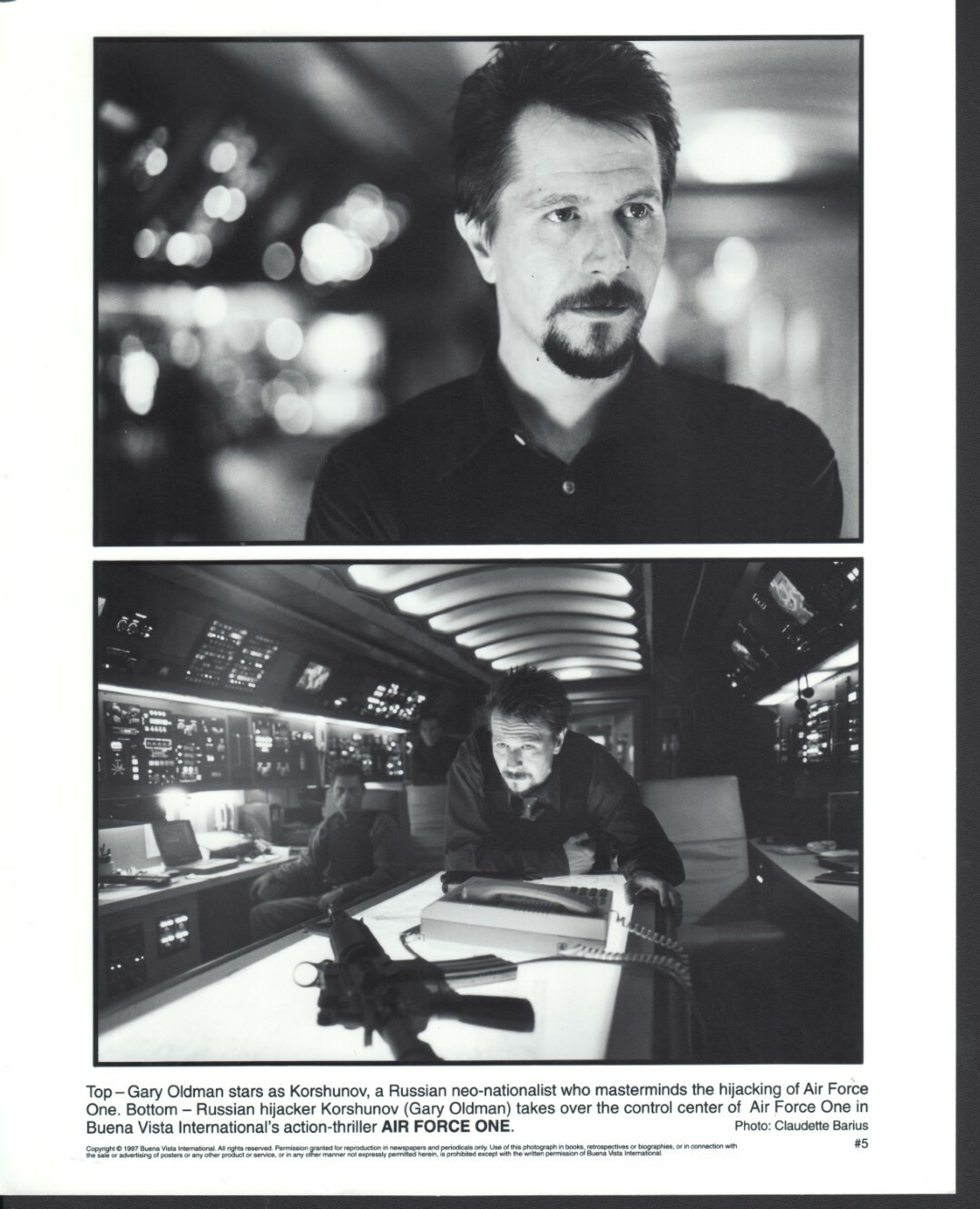 Air Force One (1997) 8×10 black & white movie photo #5