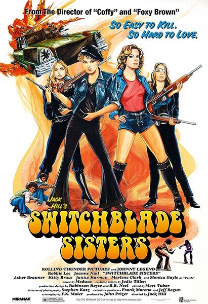 SWITCHBLADE SISTERS ROLLED ORIGINAL 27X41 MOVIE POSTER JACK HILL S/S (1975)