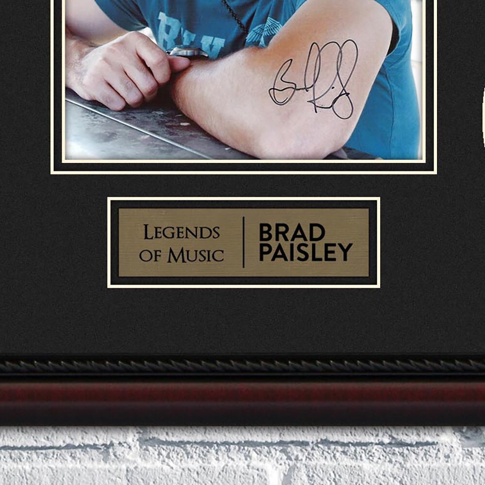 Brad Paisley Framed Gold or Platinum 45 Record w/ Reproduction Signatures