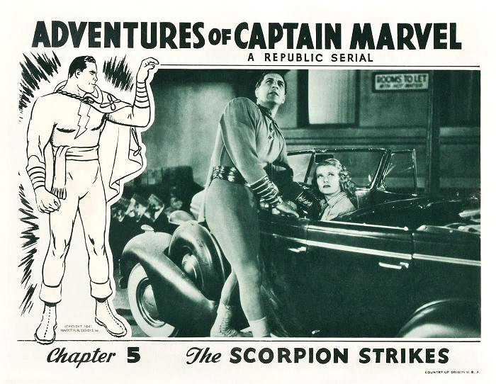 ADVENTURES OF CAPTAIN MARVEL With TOM TYLER REPUBLIC SERIAL 11×14 LC PRINT 1941