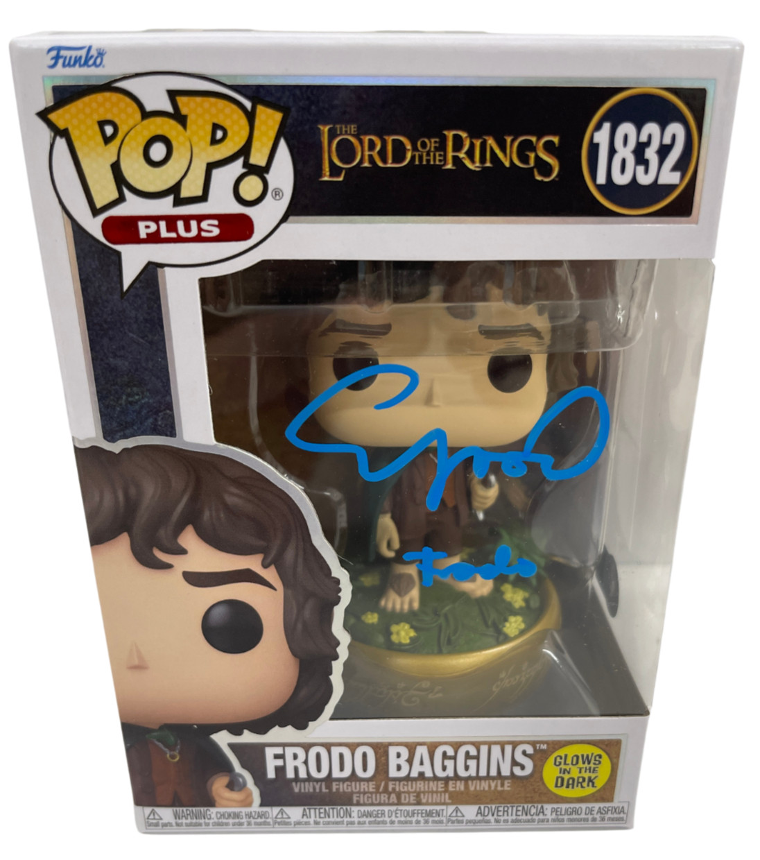 Elijah Wood Signed Funko Plus Frodo Baggins Lord of the Rings Autograph Beckett
