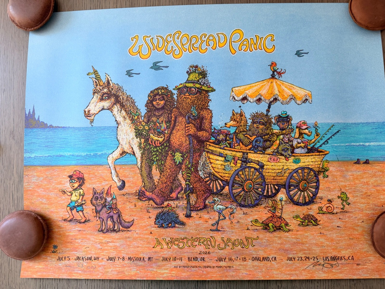 Widespread Panic Poster Marq Spusta Tour 2026 Signed/#d, 363/1200, free shipping