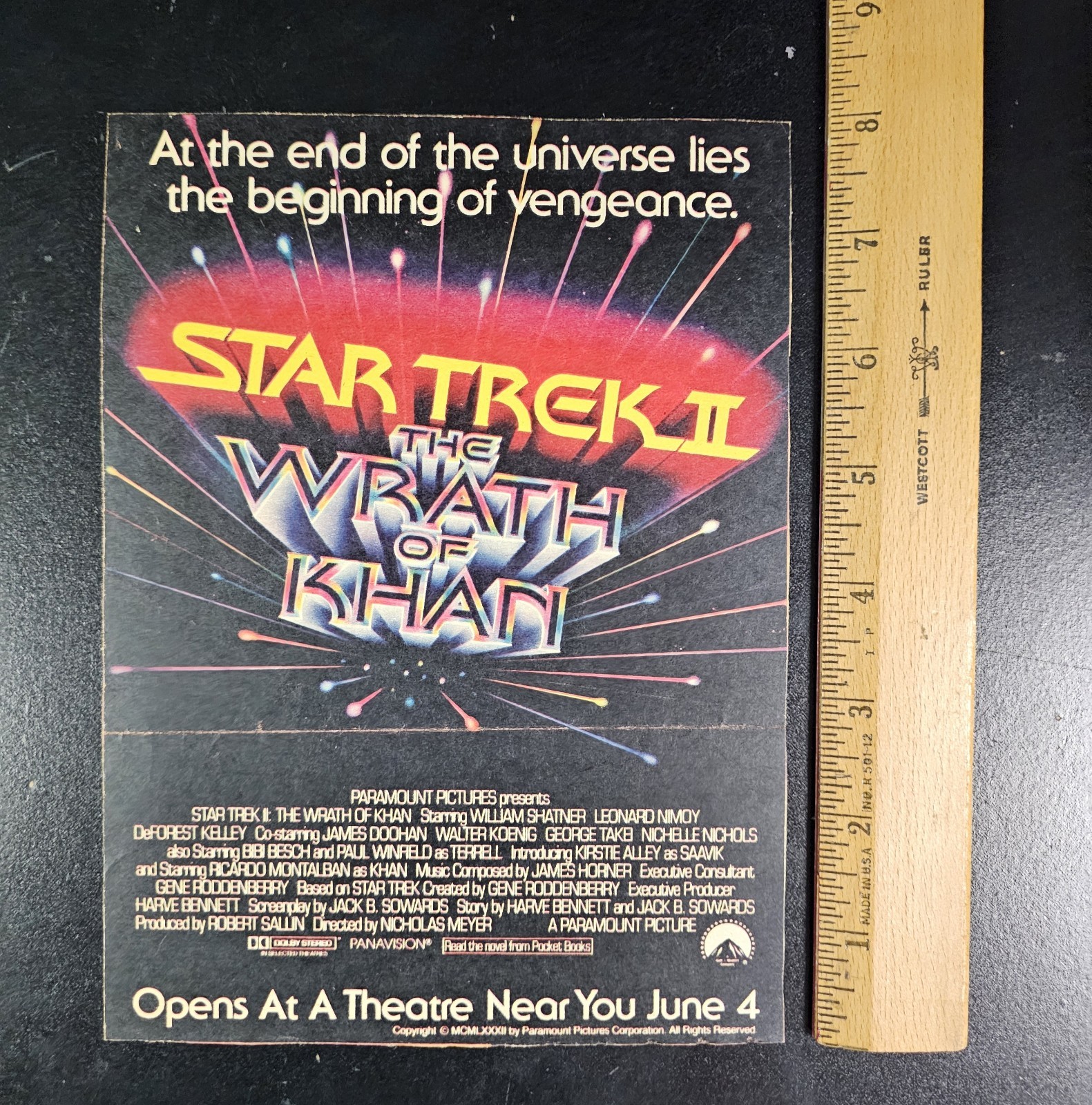 STAR TREK II: THE WRATH OF KHAN Vintage Magazine Ad Clipping / All-Color! Rare!