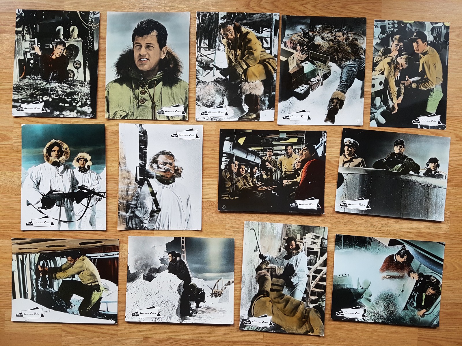 ROCK HUDSON Ice station Zebra – 12 scarce German lobby cards 70mm JOHN STURGES