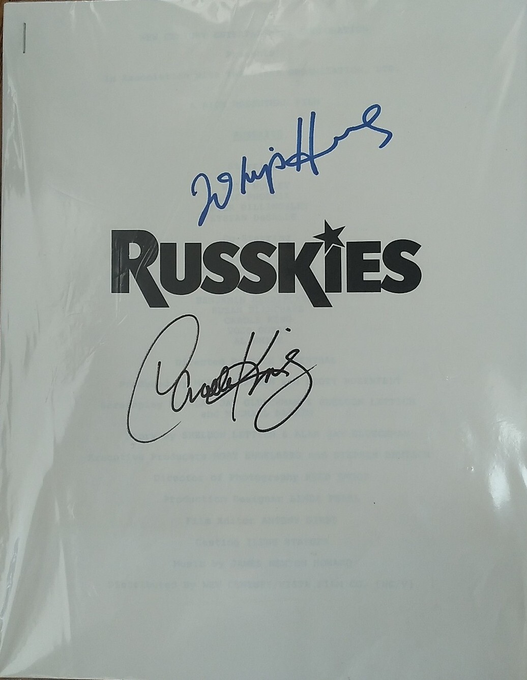 Carole King and Whip Hubley 1987 Movie Press Release “Russkies”