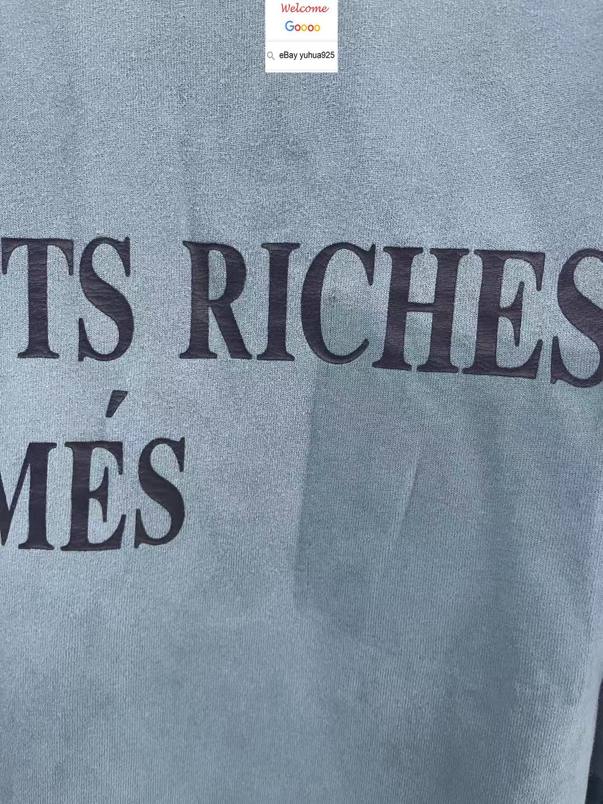 FRAINY 25SS FAN RICHES VINTAGE BLACK T SHIRT LETTER MEN WOMEN LONG SLEEVE TOP