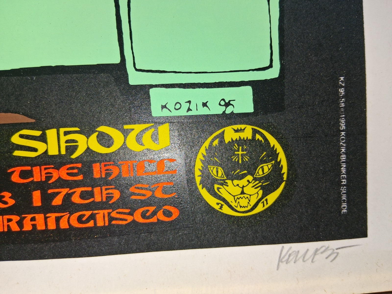 Frank Kozik SIGNED AND NUMBERED poster, PERVIS 1995 276/600