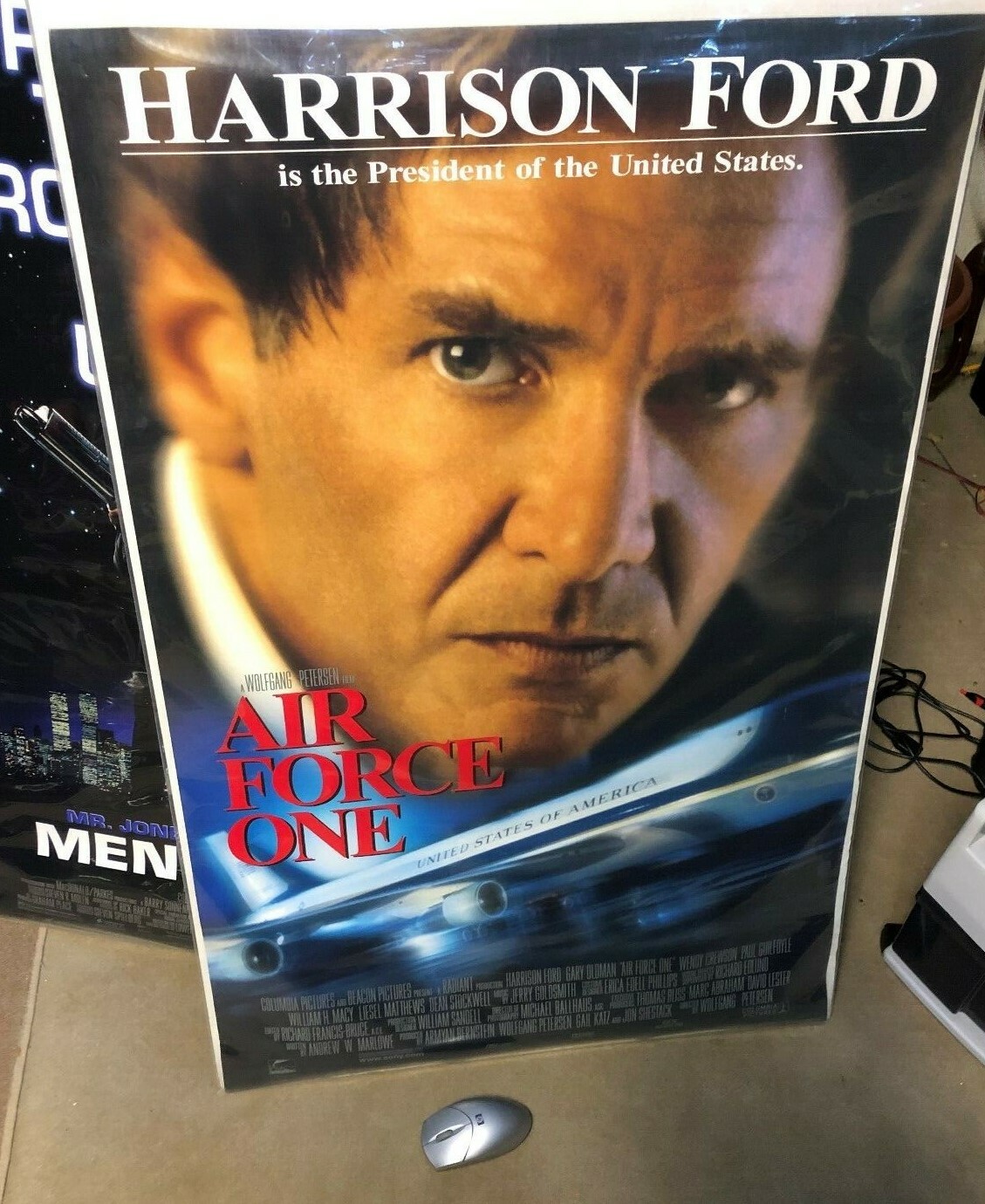 1997 AIR FORCE ONE FULL SIZE MOVIE THEATER POSTER ORIGINAL AUTHENTIC ONE SHEET