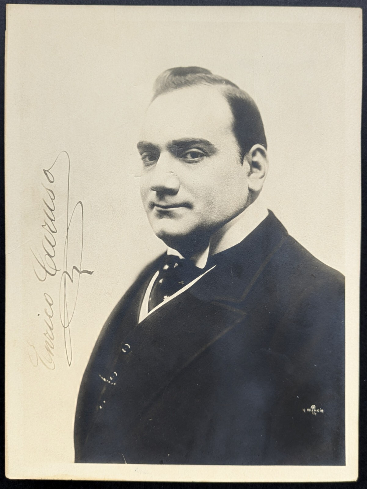 Circa 1910 Enrico Caruso Signed Autographed Type 1 Photo Vintage Authenticated