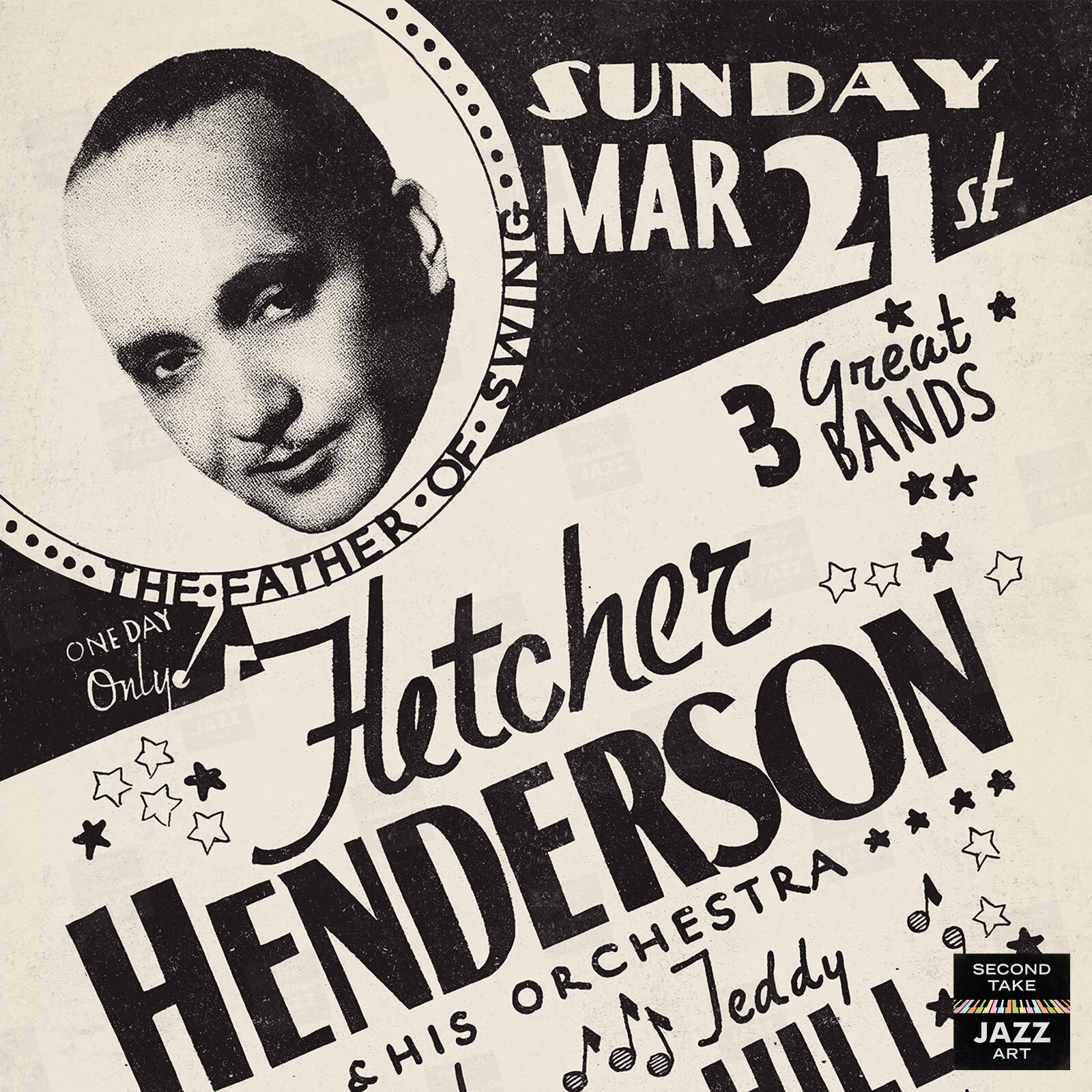 Fletcher Henderson – Chick Webb jazz poster – Savoy Ballroom – Harlem – 1937