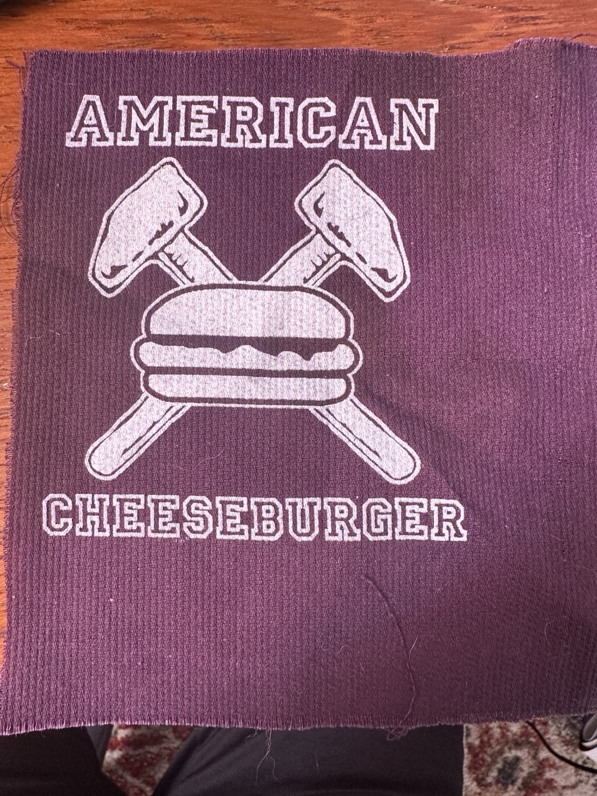 American Cheeseburger Patch Powerviolence Hardcore Assuck Cult Ritual Rare Punk