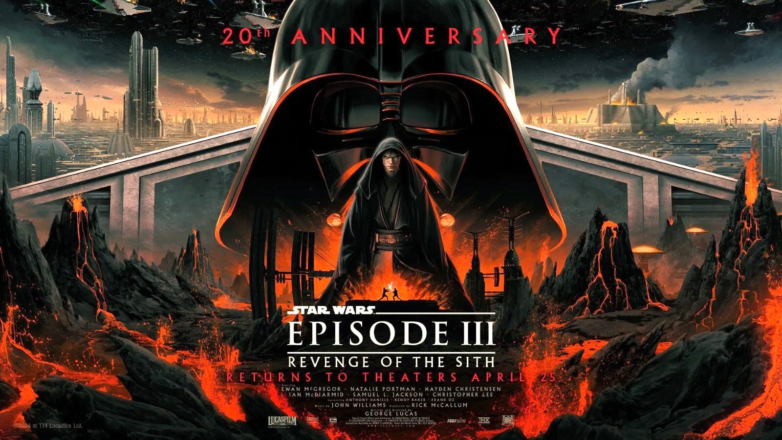 2005 Star Wars Episode III Revenge Of The Sith Movie Poster 11X17 Obi-Wan 🌋🍿