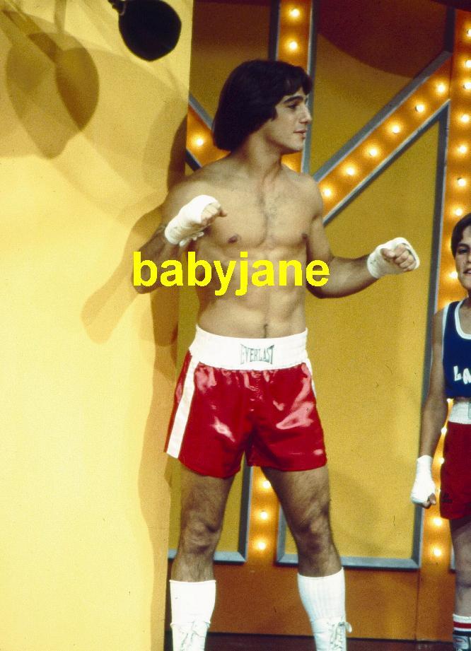 012 TONY DANZA BARECHESTED IN RED BOXING SHORTS COLOR PHOTO