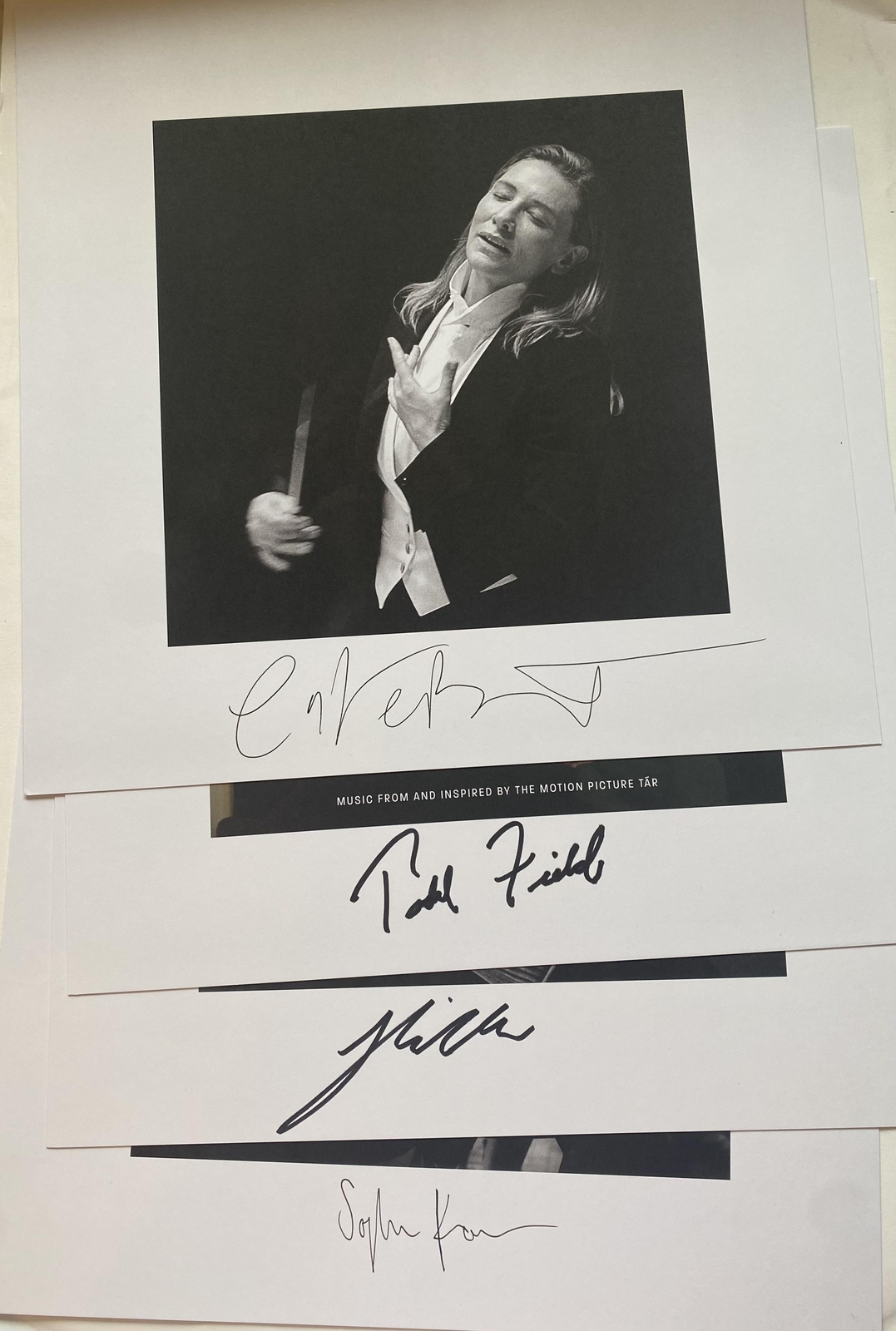 Cate Blanchett, Sophie Kauer, Todd Field, Hildur G “TAR” Signed Prints + Vinyl