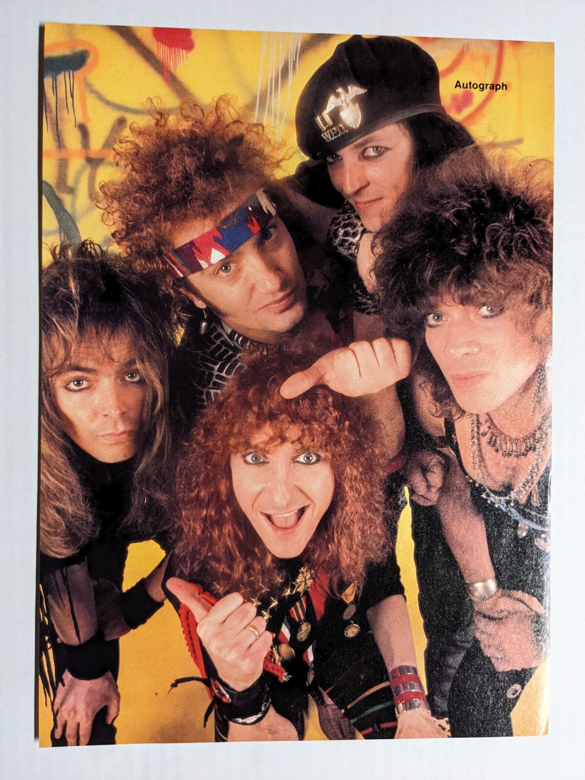 AUTOGRAPH / STEVE PLUNKETT / BAND MAGAZINE FULL PAGE PINUP POSTER CLIPPING (1)