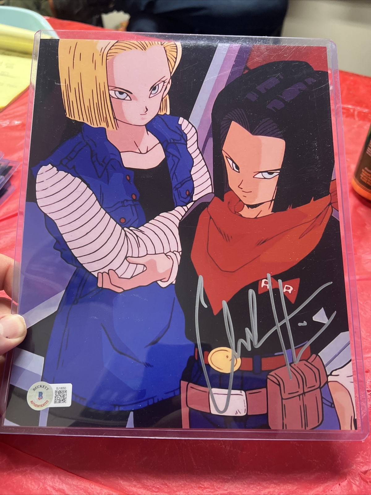Dragon Ball Z Android 17 Autograph 8×10 Signed – Chuck Huber – Beckett COA