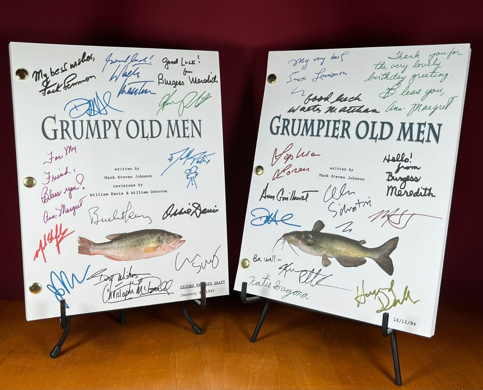 Grumpy Old Men & Grumpier Old Men Scripts Signed- Autograph Reprints