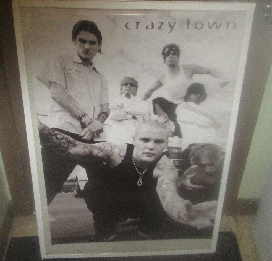 CRAZY TOWN POSTER NEW 2001 RARE VINTAGE COLLECTIBLE OOP LIVE crazytown