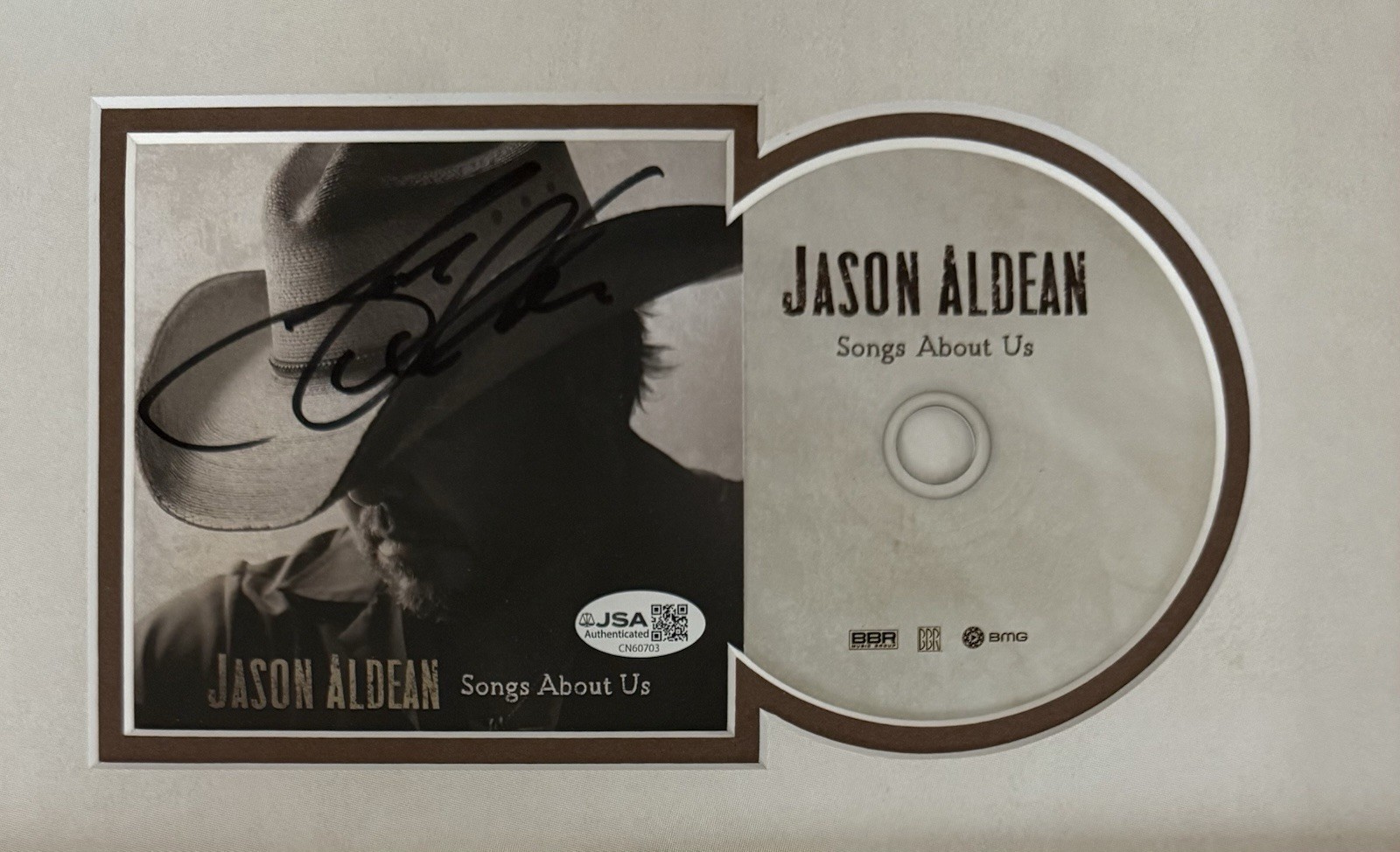 Jason Aldean Autograph Signed Songs About Us Framed CD Display JSA Singer