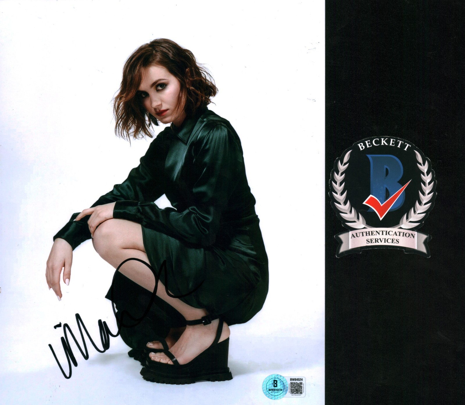 MAUDE APATOW SIGNED EUPHORIA BAREFOOT ACTRESS 8X10 PHOTO BECKETT BAS COA