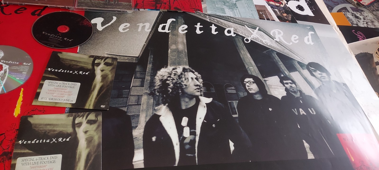 Vendetta Red LOT Posters Cds Dvds RARE Lifetime Collection L@@K A Lot More FS