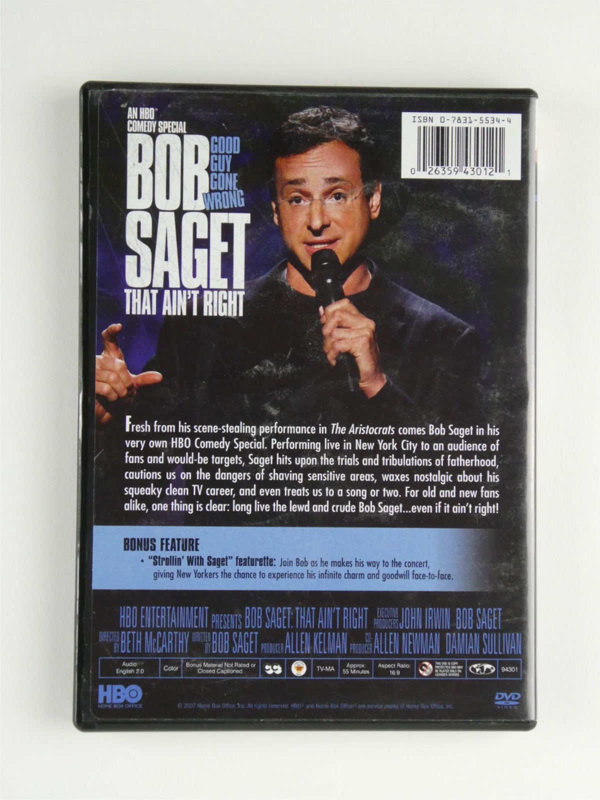 Bob Saget Signed Good Guy Gone Wrong DVD Cover Autographed With Case & DVD