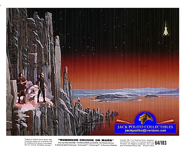 ROBINSON CRUSOE ON MARS 1964: PAUL MANTEE, VICTOR LUNDIN & ADAM WEST