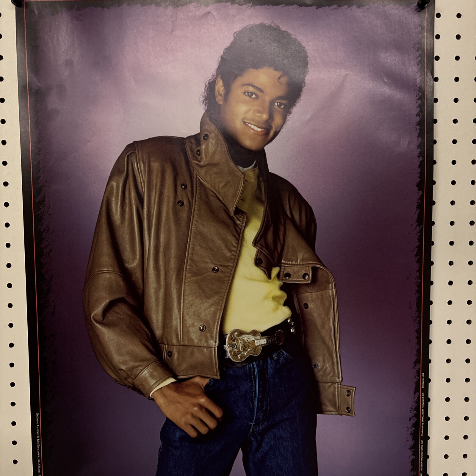 Vintage Michael Jackson 1983 Poster 20×28 Thriller New Old Stock NOS