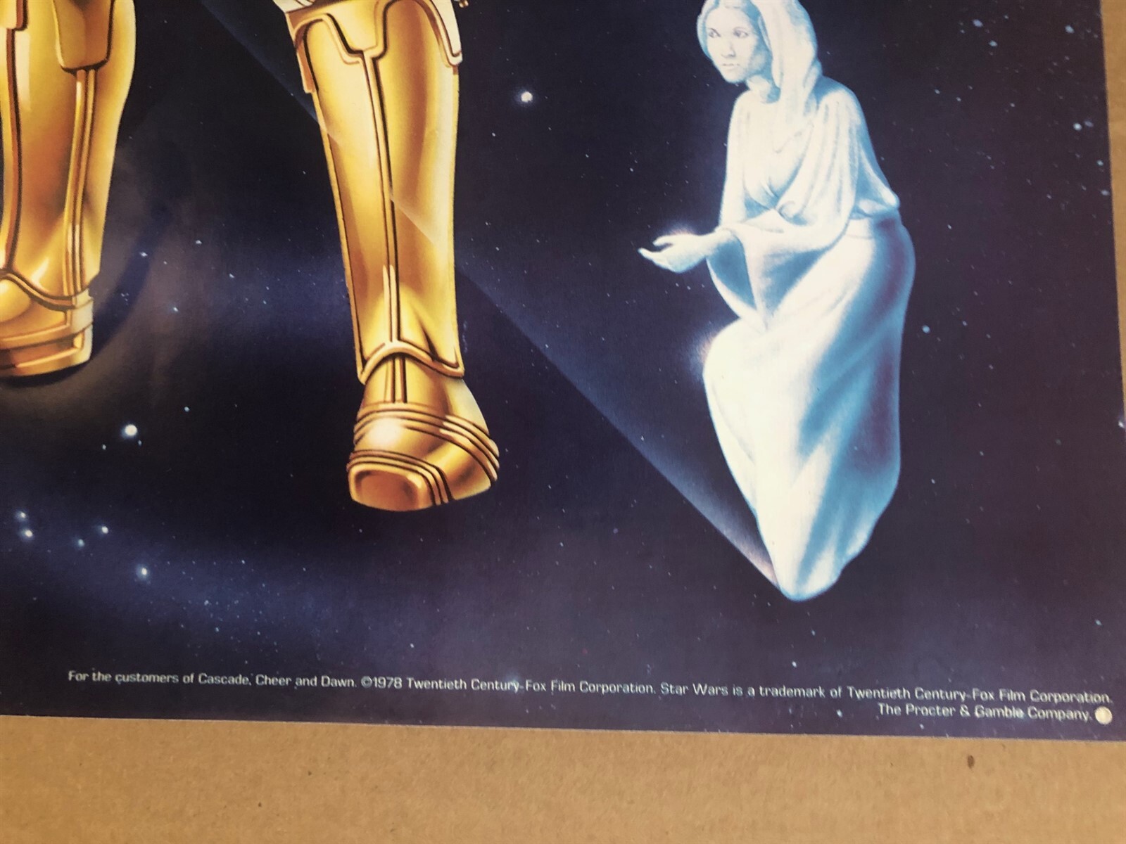 Star Wars Rare Cascade Original 1978 Promo Movie Poster 18×22 C-3PO R2D2 Rolled