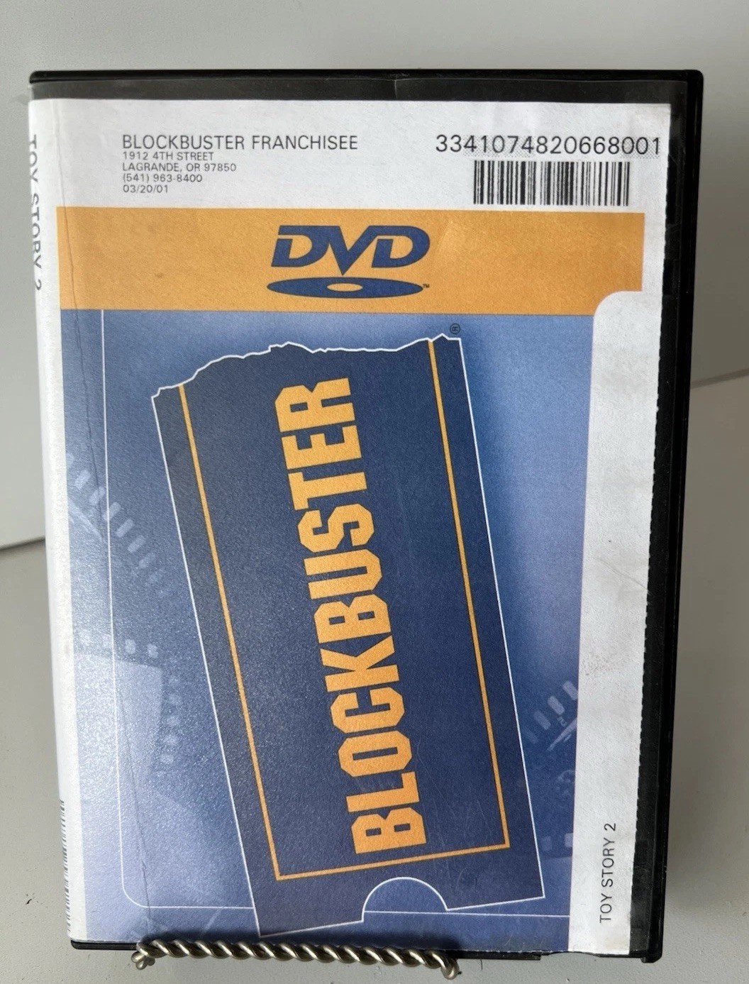 Toy Story 2 DVD Blockbuster Video Rental Case 2001 Original Store Label Vintage